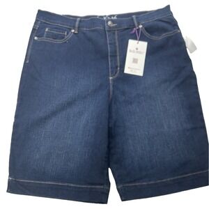 NWT Gloria Vanderbilt Amanda Bermuda Slimming Panel Utility Gorpcore Size 16